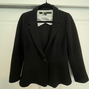 Kensie Black Peplum Textures Blazer size Medium